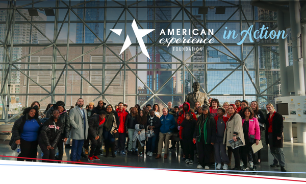 AEF Newsletter Header - Students and staff at Javits Convention Center 