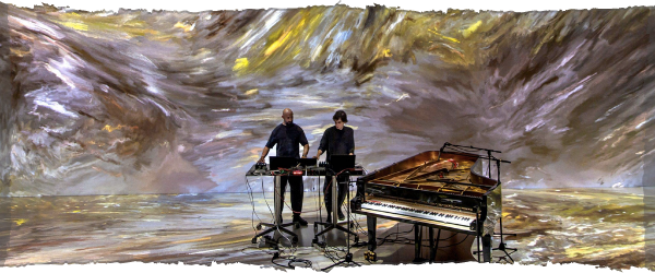 Quayola and SETA performing Transient: Impermanent Paintings 